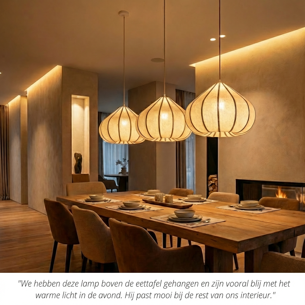 Hanglamp ZUBEDA linnen naturel