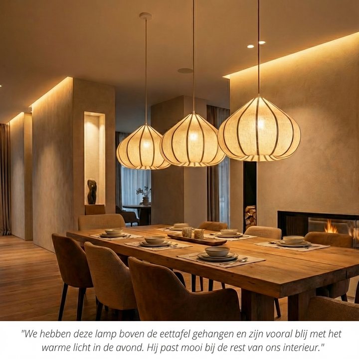 Hanglamp ZUBEDA linnen naturel