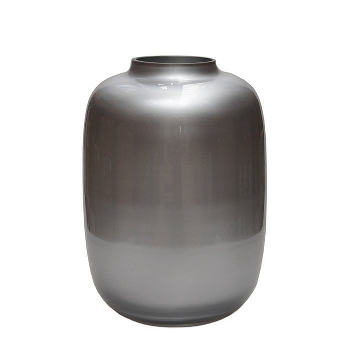 Artic Silver vaas – Mondgeblazen zilveren designvaas van glas
