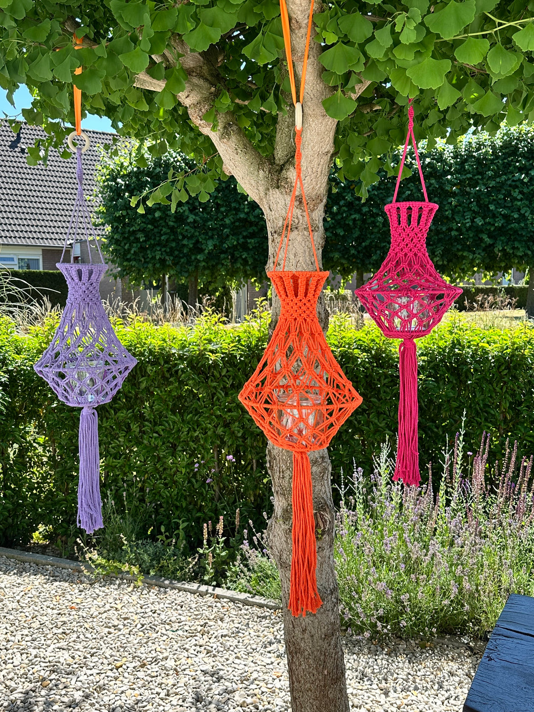 Gekleurde Hanglantaarns Ibiza Stijl luna