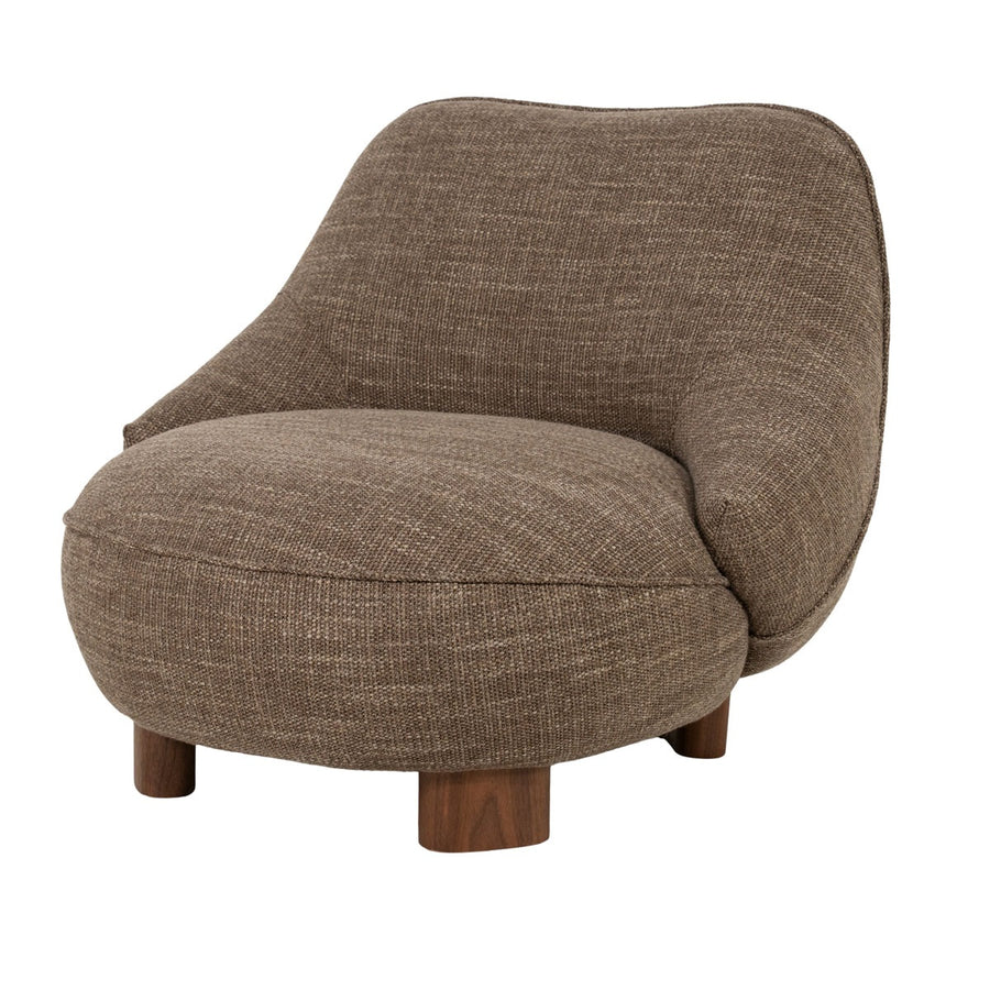 Fauteuil Lina – stof & metaal bruin Vanu