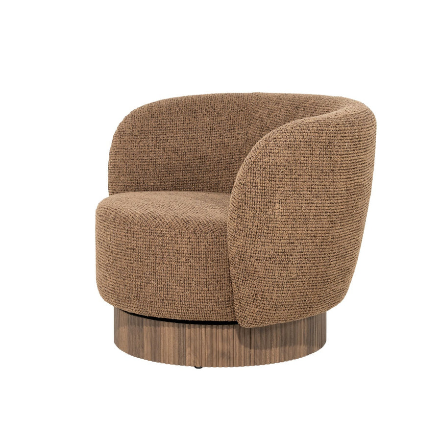 Fauteuil Norah – stof & fineer bruin Yke