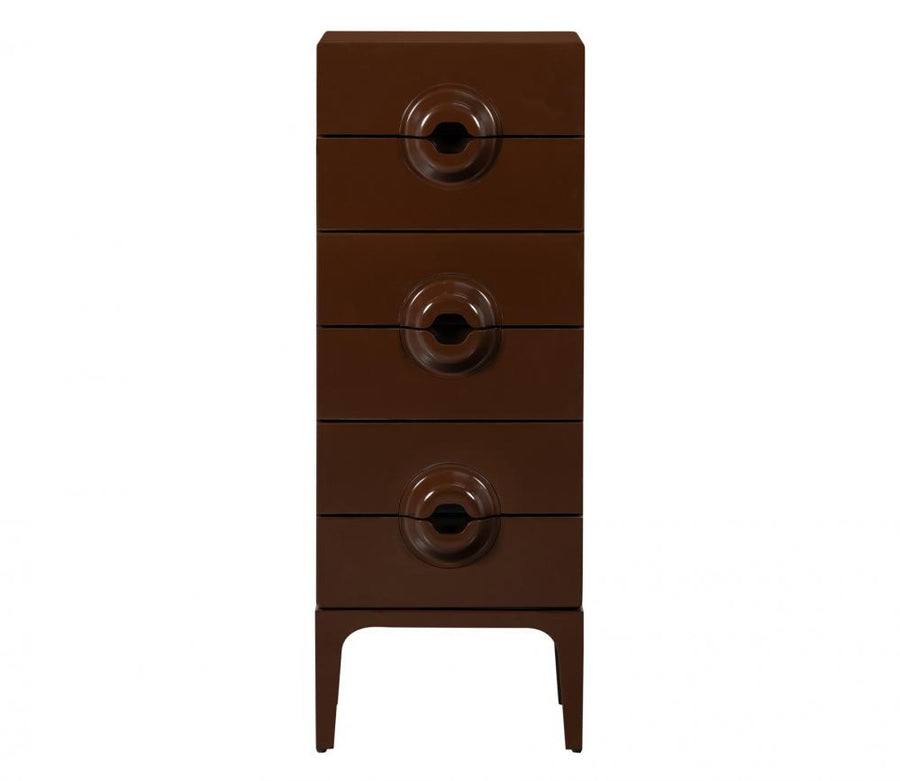 WOOOD Merge ladekast 6 lades hout bruin-rood