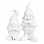 Witte Valentijns kabouter/gnoom met Hart