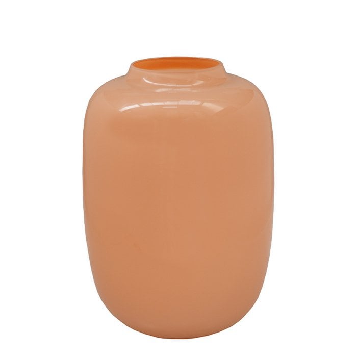 Artic Pastel Peach vaas – Glazen design in zacht oranje-roze Ø21–25xH29–35