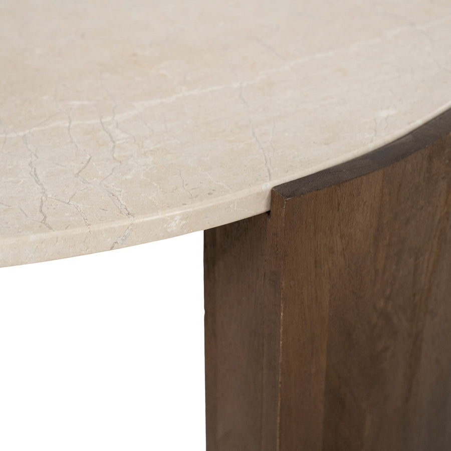 Salontafel Joan – mangohout & Botochino marmer