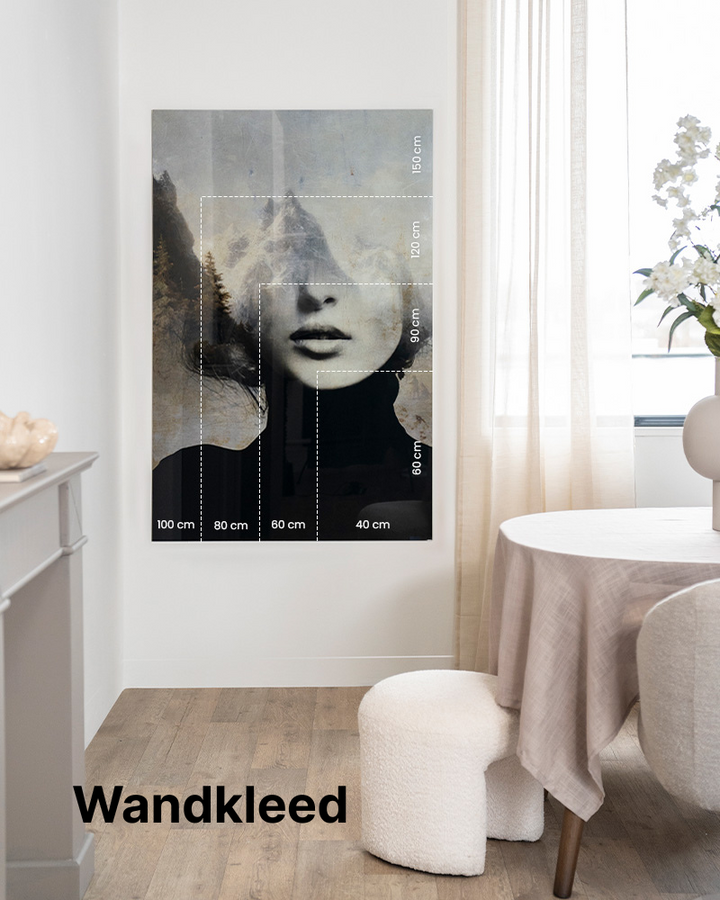 Vintage Flower Girl - Moderne Wanddecoratie | Artprint, Glass Art & Wandkleed