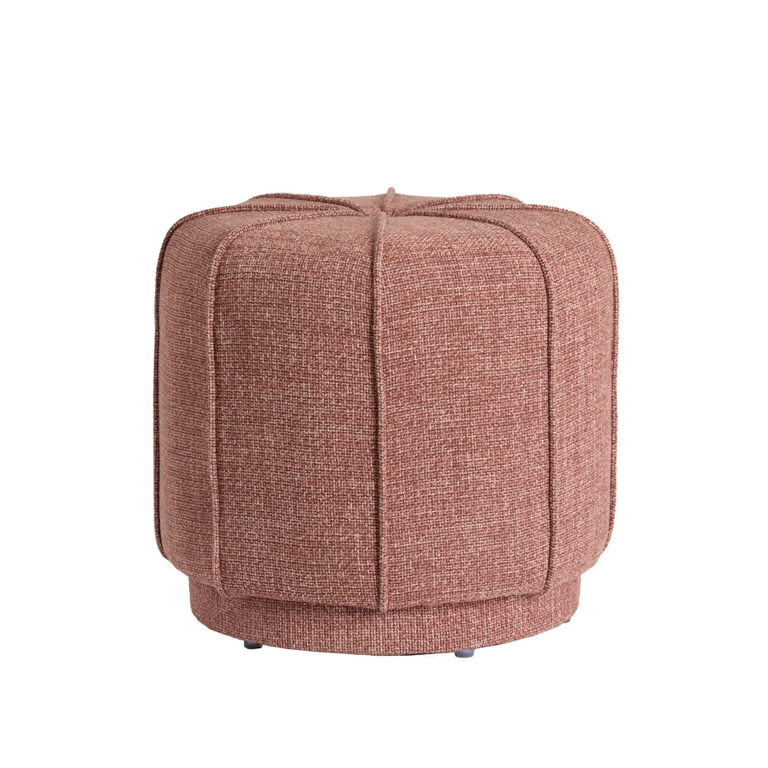 Ronde poef roze Belisso Light & Living