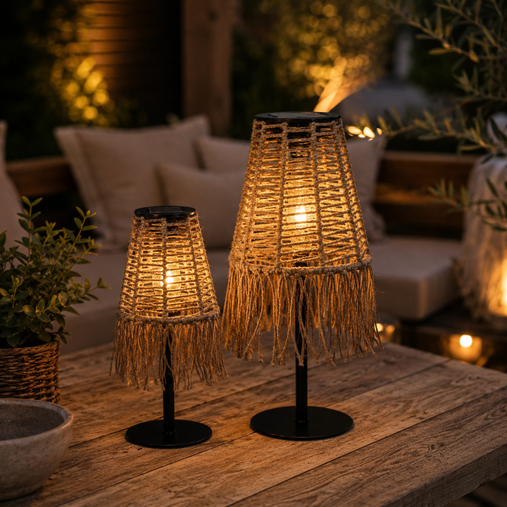 Solar Tafellamp Ono – Rotan Look met Warm Licht