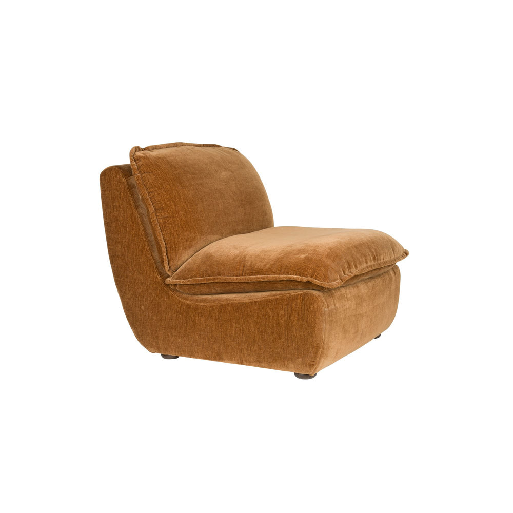 Loungefauteuil zonder armleuning cognac 82 cm – Dutchbone Radley
