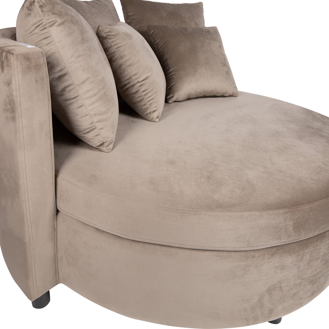 Fayen Velvet Sand Fauteuil Half Round KD