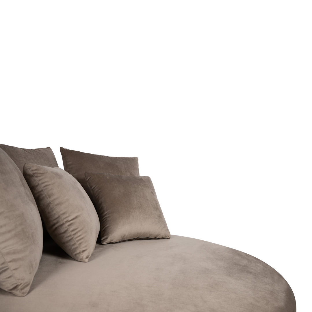 Fayen Velvet Sand Fauteuil Half Round KD