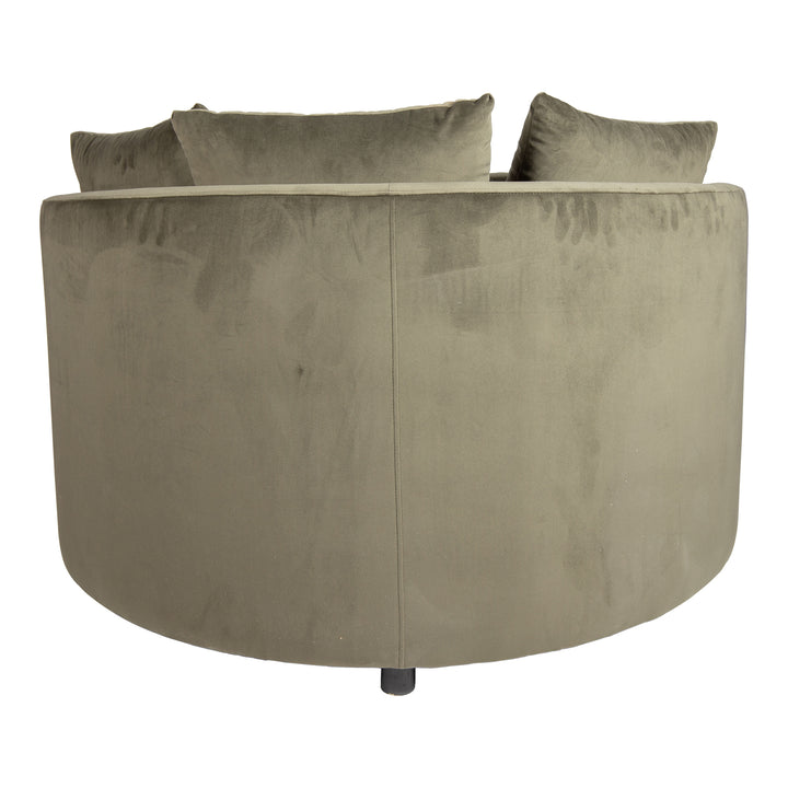 Fayen Velvet Green Fauteuil Half Round KD