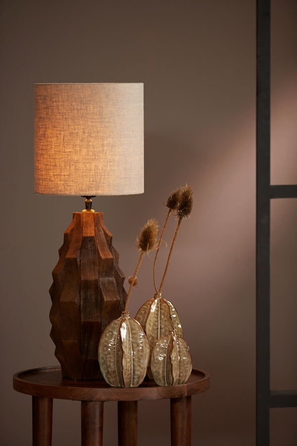 Light & Living Lampvoet Takabe Mangohout Chocolade Bruin