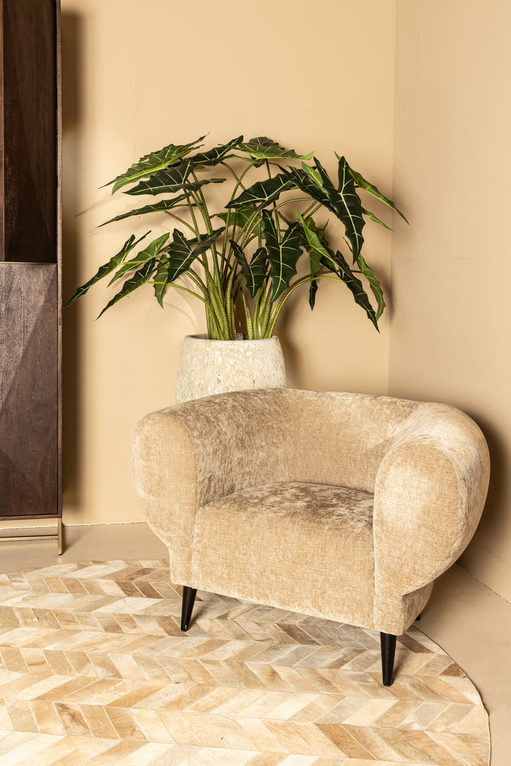 Elefan Cream Fauteuil Round Armrest
