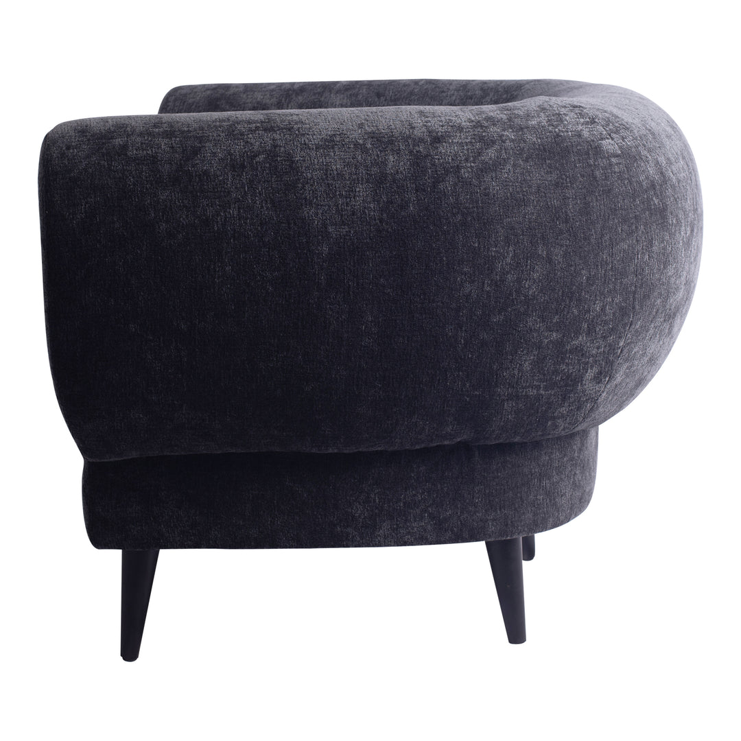 Elefan Anthracite Fauteuil Round Armrest