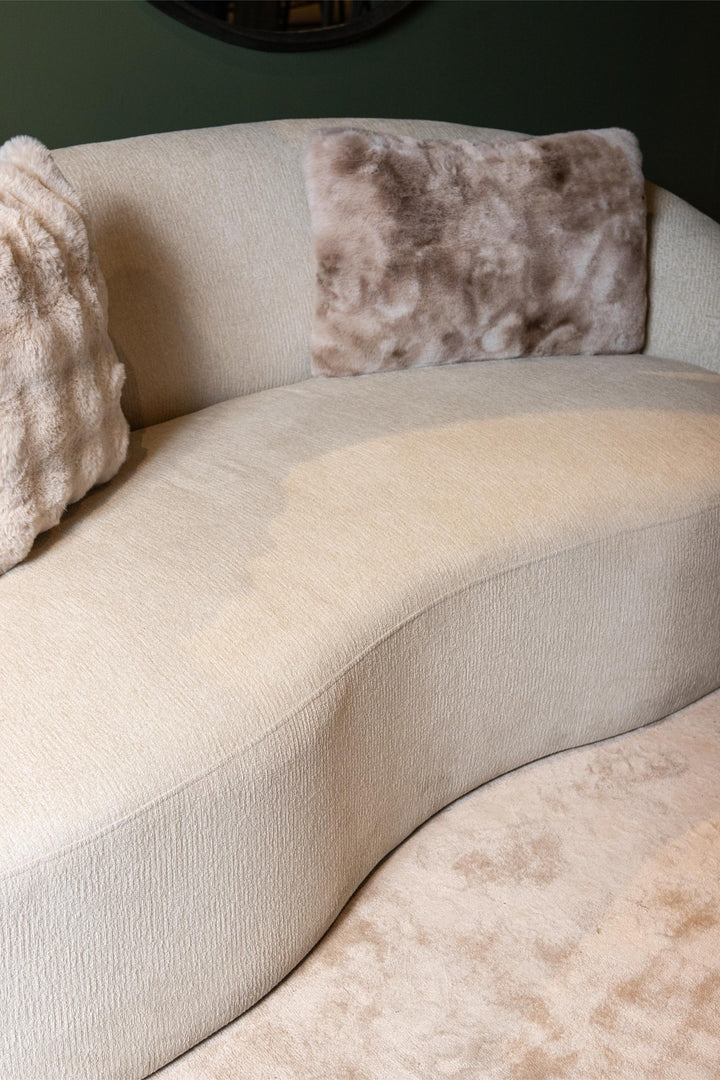 Bohne Cream Nanci Fabric 3 Seater Sofa