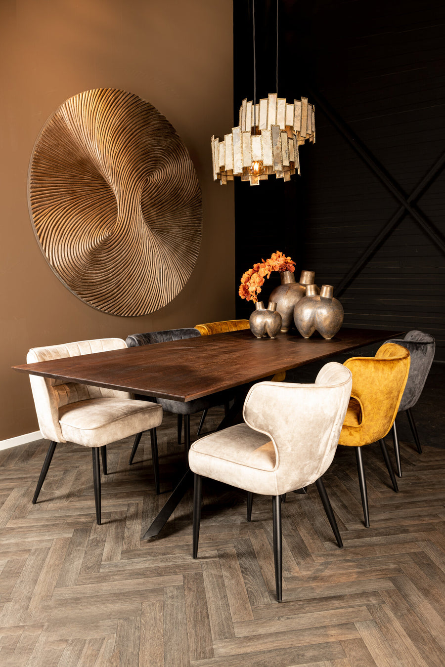 Wandpaneel Wiktor L bruin MDF swirl