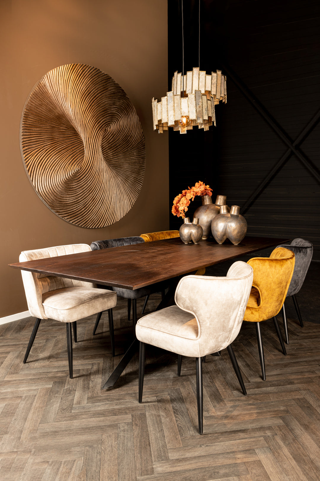 Wandpaneel Wiktor L bruin MDF swirl