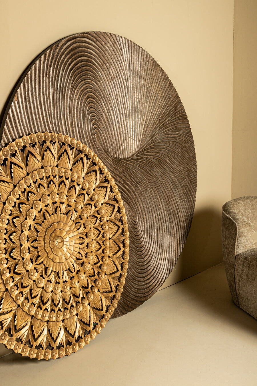 Wandpaneel Wiktor L bruin MDF swirl