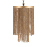PTMD Brenton Gold ijzeren kettingen ronde hanglamp