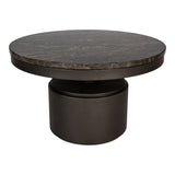 Ronde Salontafel Bruin Marmer Hoog of Laag – PTMD Bregt