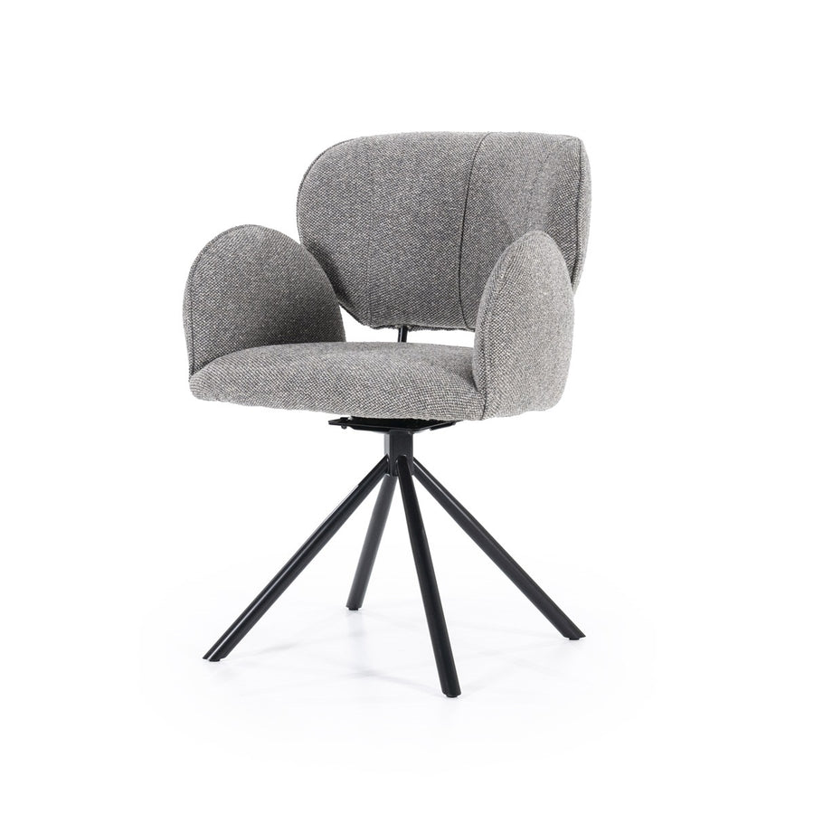 Stoel Rosalin – stof & metaal bruin Moon