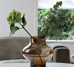 Ruvuma Taupe vaas – Mondgeblazen design van glas Ø20/28 x H15/28 cm
