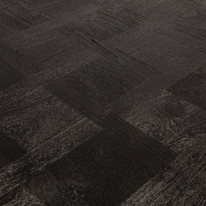 Fieron Black Wooden Dining Table Organic Round