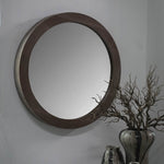 Channel Natural Firwood Veneer Mirror Thick L 100x11x100cm PTMD