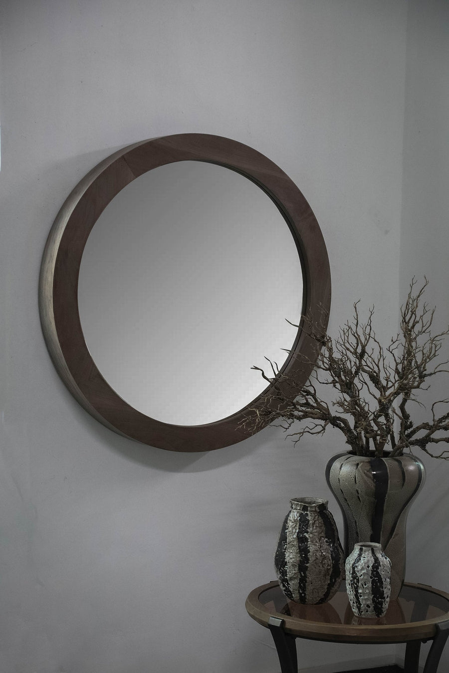 Channel Natural Firwood Veneer Mirror Thick S 60x8,5x60cm PTMD