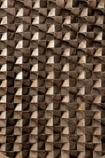 Rond wandpaneel hout 3D kubussen – PTMD Zoaya Bronze