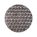 Rond wandpaneel hout 3D kubussen – PTMD Zoaya Bronze