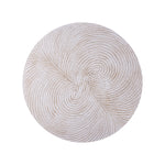 Wiktor White MDF Round Wallpanel Swirl Carved S