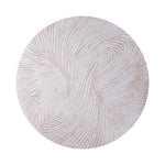 Wiktor White MDF Round Wallpanel Swirl Carved M