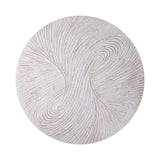 Rond wandpaneel hout swirl Ø90–180 cm – PTMD Wiktor Wit