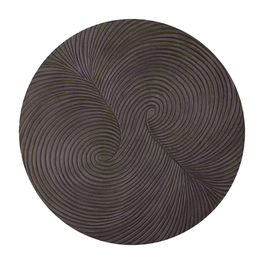 Rond wandpaneel hout swirl bruin Ø120 cm – PTMD Wiktor M