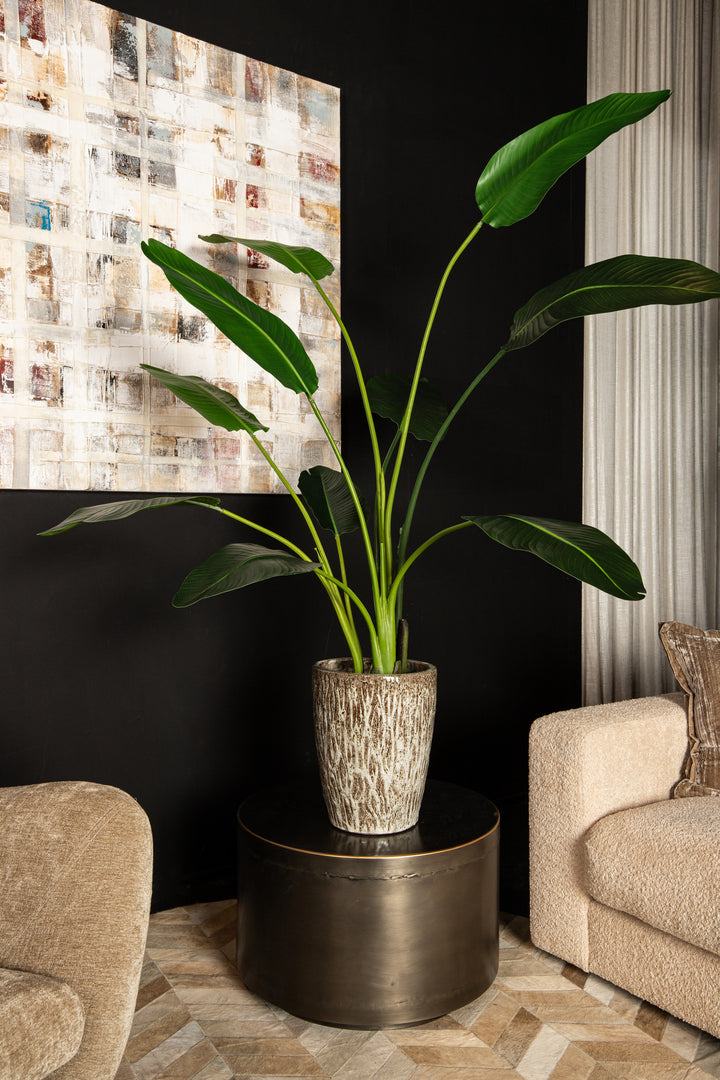 Kunst Strelitzia 150 cm – Real Touch Kunstplant Groot – Inclusief Pot