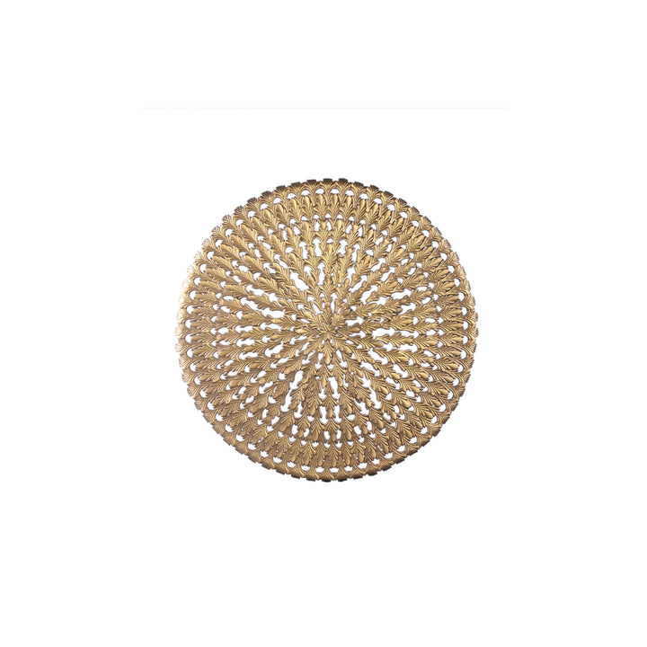Xavery Bronze Round Iron Wall Panel Carved Look S