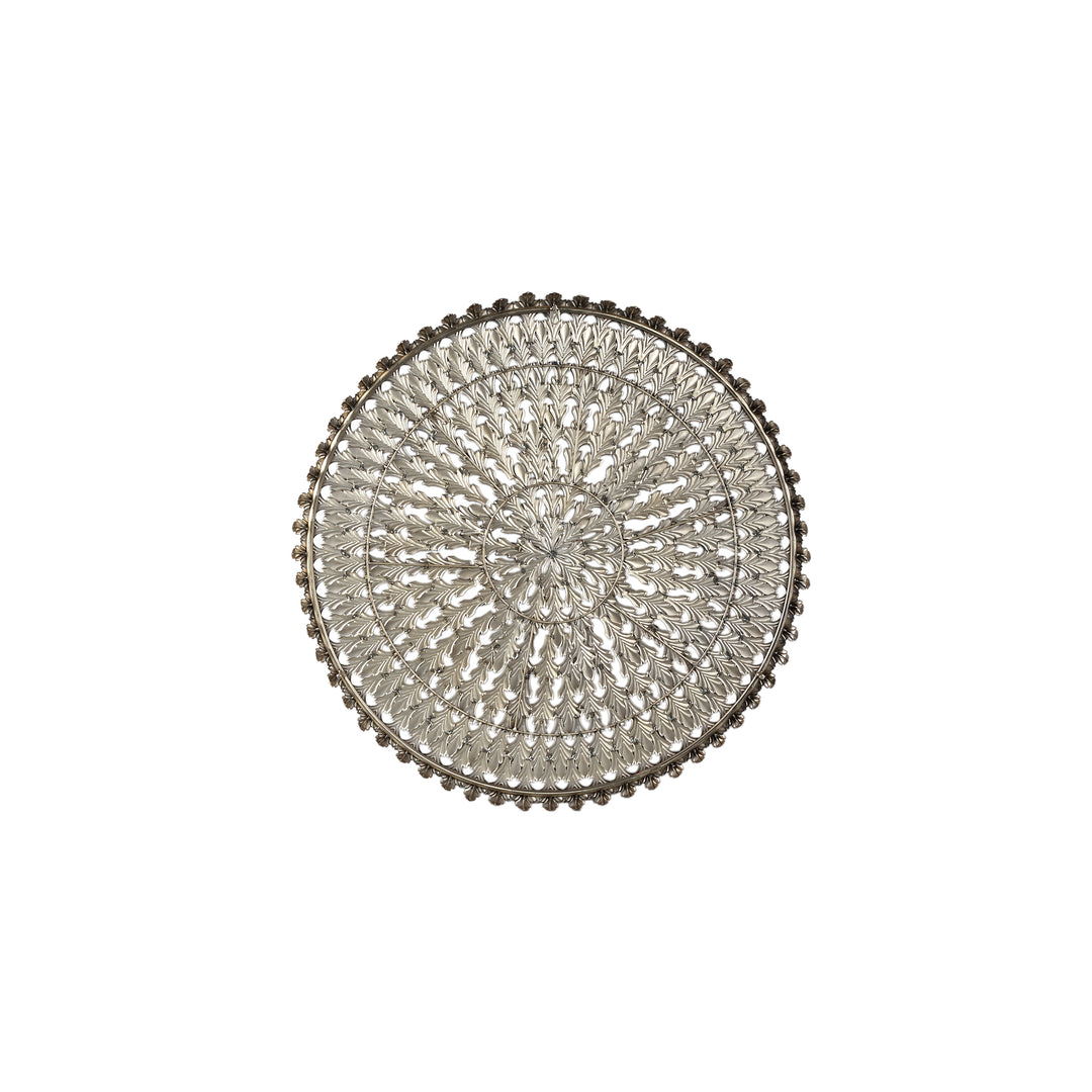 Xavery Bronze Round Iron Wall Panel Carved Look S