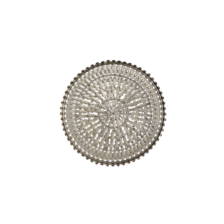 Xavery Bronze Round Iron Wall Panel Carved Look S