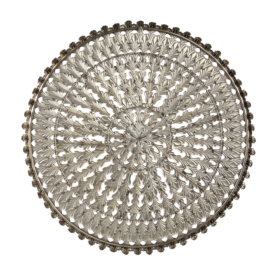 Xavery Bronze Round Iron Wall Panel Carved Look L