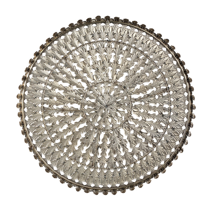 Xavery Bronze Round Iron Wall Panel Carved Look L