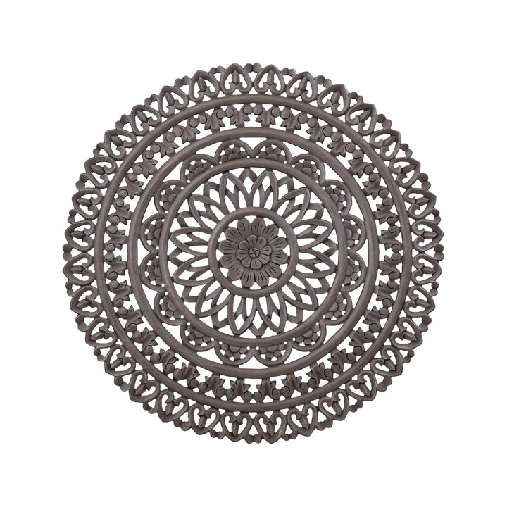 Rond wandpaneel Farris S bruin MDF carved