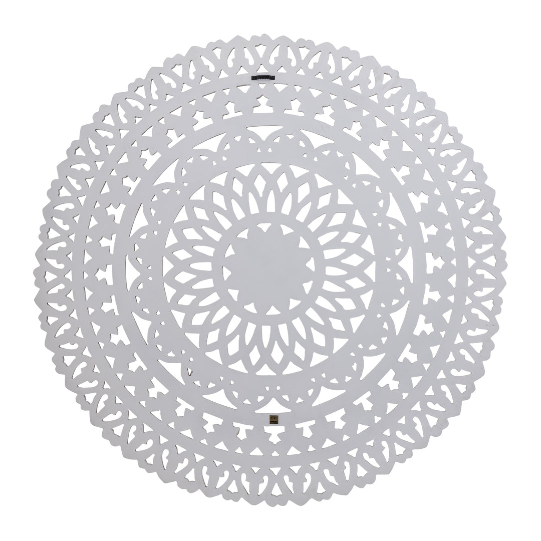 Rond wandpaneel Farris L cream MDF carved