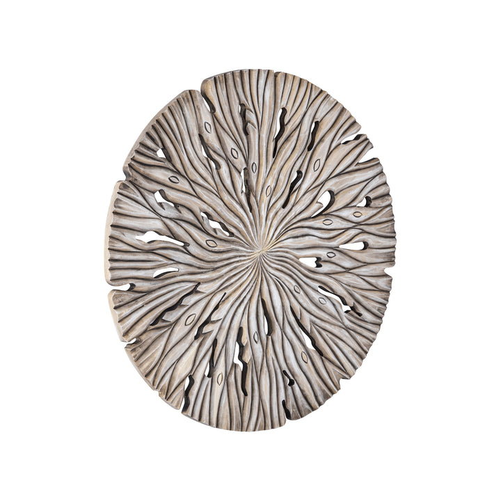 Bonte Cream MDF Wall Panel Wavy Carved Round S