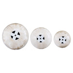 Sufyan Cream Enamel Round Iron Wall Ball Set van 3 PTMD