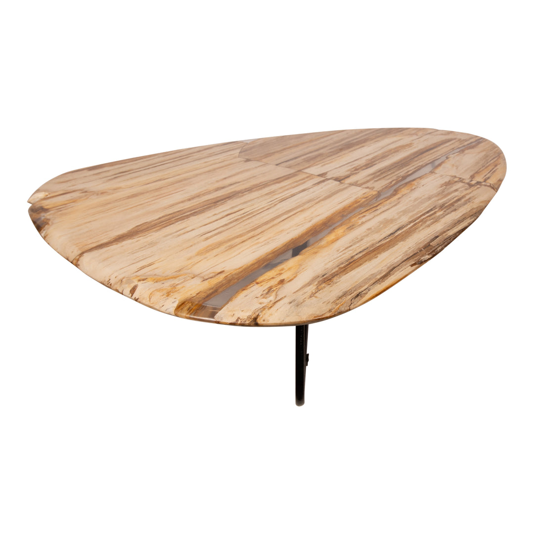 PTMD Deeba Koffietafel Versteend Hout – 130 × 85 cm | Organisch