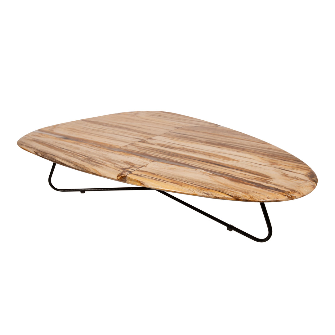 PTMD Deeba Koffietafel Versteend Hout – 130 × 85 cm | Organisch