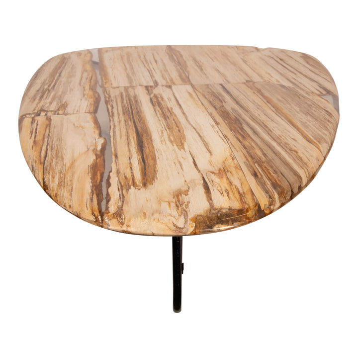 PTMD Deeba Koffietafel Versteend Hout – 130 × 85 cm | Organisch